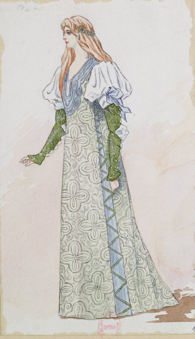 Desdemona Kostümentwurf für die erste Aufführung von Otello von Giuseppe Verdi (1831-1901) 1894 an der Pariser Oper, 1894 von Charles Bianchini